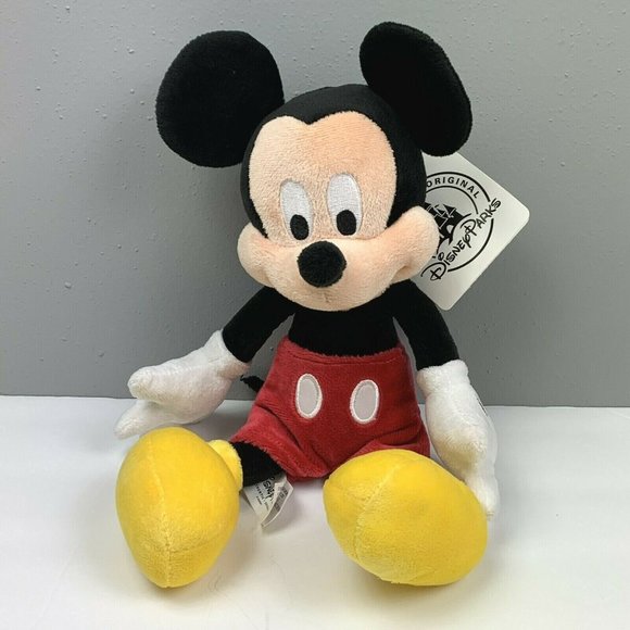 Disney Parks Mickey Mouse Plush Toy 10 in Stuffed Animal World Land Souvenir NWT - Picture 1 of 5